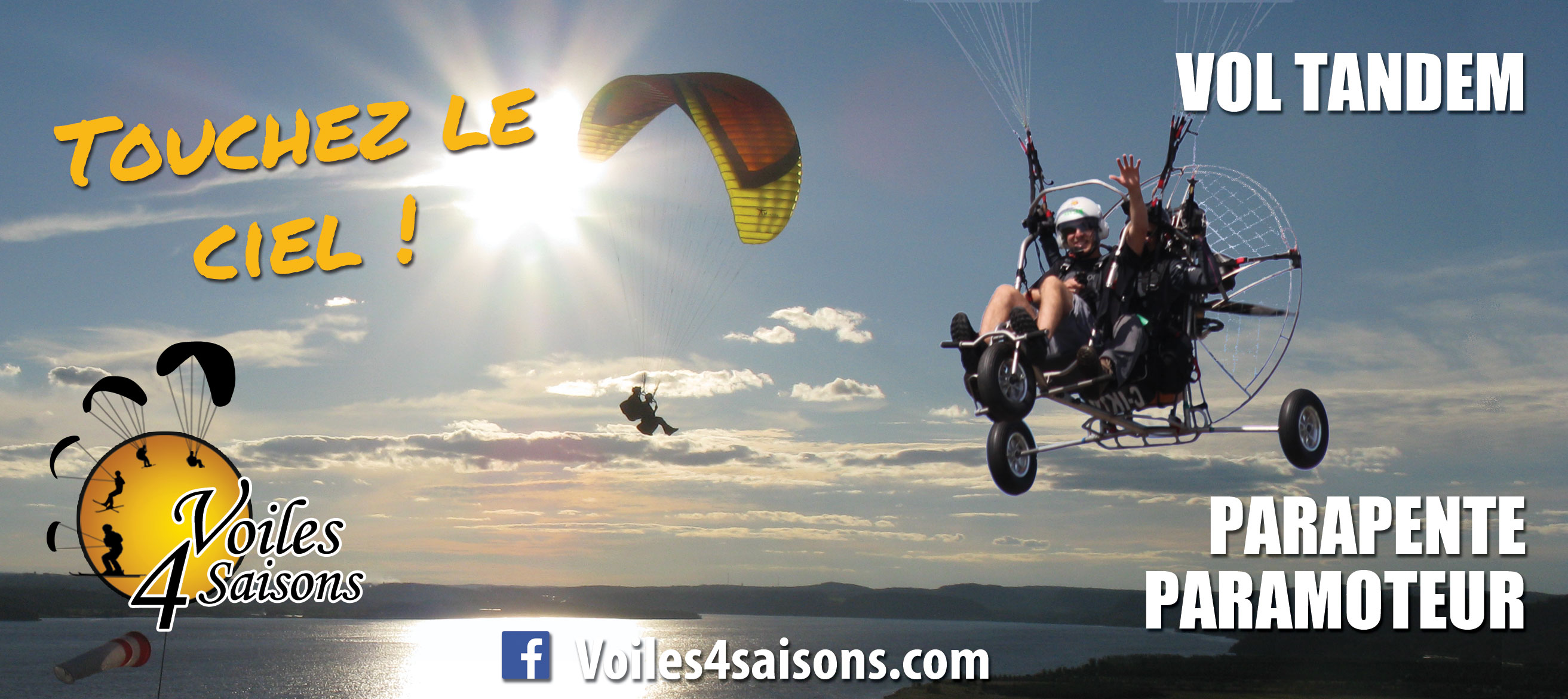 Certifcat cadeau pour un vol en parapente tandem ou 2h de cours de cerf-volant de traction